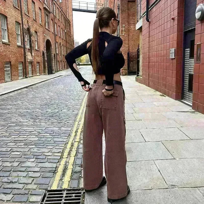 Women Streetwear Fashion Oversize Trouser Cargo Harajuku Sweatpants Iamhotty - EX-STOCK CANADA