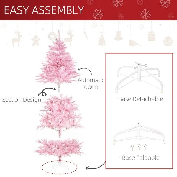6FT Artificial Christmas Tree Holiday Xmas Tree Decoration With Automatic Open For Home Party, EX-STOCK Canada 