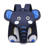 Children's backpack with an elephant design on a white background