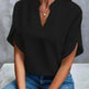 Summer Short-sleeved Chiffon Shirt New V-neck blouse Women's Casual Versatile Clothing Evening Tops for Women - EX-STOCK CANADA