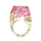 Dried Flower Resin Forest Handmade Dried Flower Epoxy Ring - EX-STOCK Canada