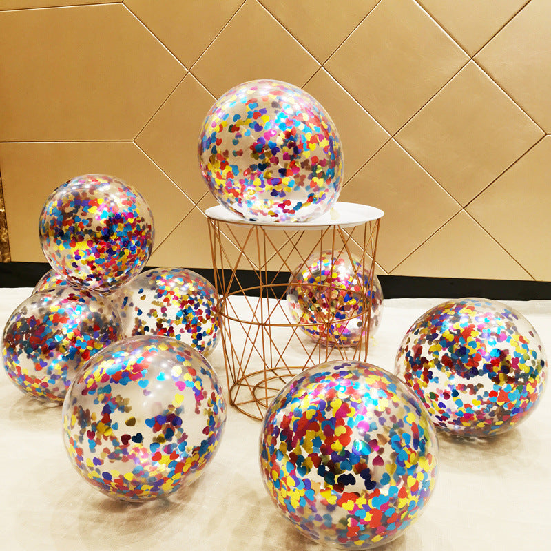 Sequined Latex Balloons for Birthday & Wedding Decorations – 12 Inch Colorful Party Balloons