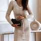 Autumn Winter Cashmere Slim fit Knitted Mini Sweater Dress - EX-STOCK Canada