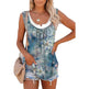 Casual Spring And Summer Tops Printed Sleeveless Pleating Vest T-shirt For Women - EX-STOCK Canada