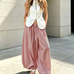 Women's Elastic-Waist Balloon Wide-Leg Pants — product view 8 of 13 | EX-STOCK