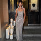 Sleeveless Square neck Suspender Sequined Long Party Dress - EX-STOCK CANADA