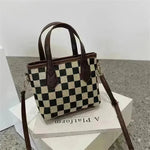 Fashion Houndstooth Shoulder Bags Portable Checkerboard Handbags All-match Messenger Crossbody Bag Women - EX-STOCK CANADA