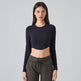 Women Slim Fit Long Sleeve Crop top Workout Sports Gym top - EX-STOCK Canada