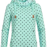 Women Printed loose hooded sweatshirt - EX-STOCK CANADA