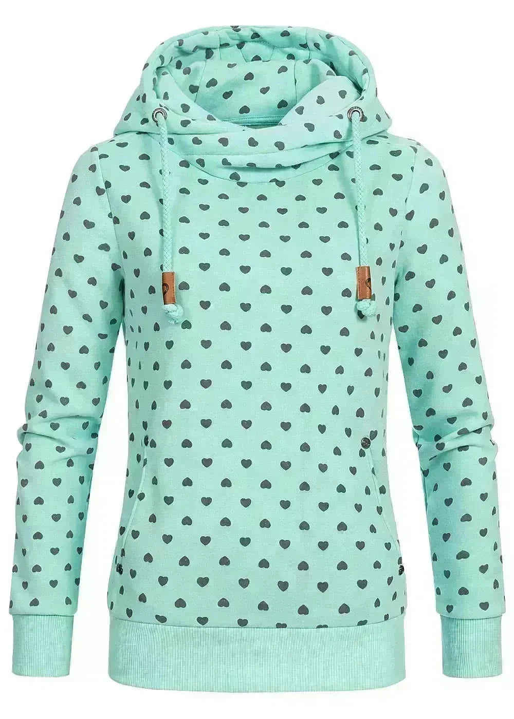 Women Printed loose hooded sweatshirt - EX-STOCK CANADA