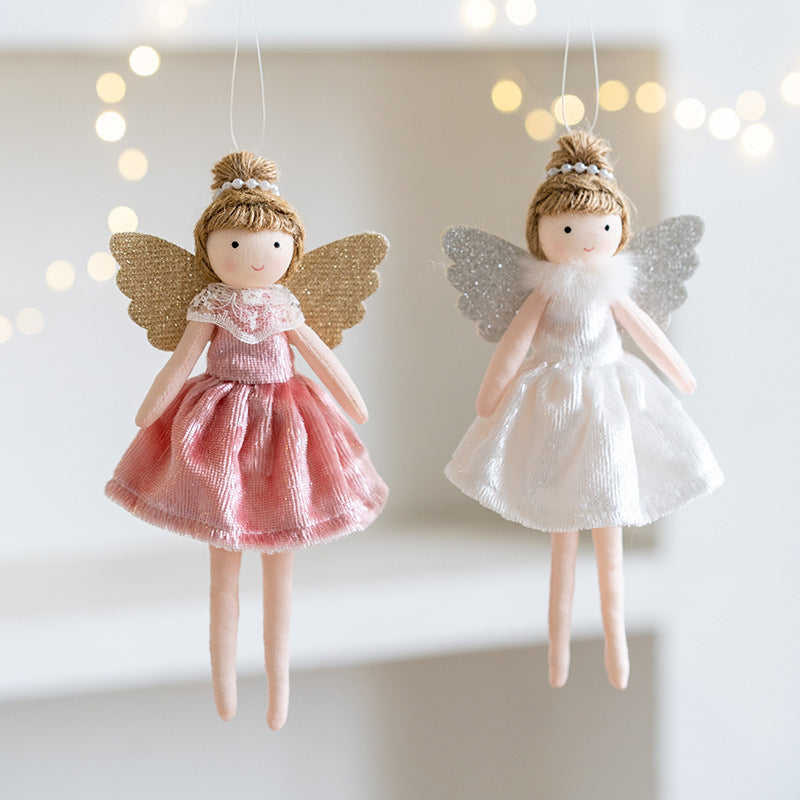 Christmas Decoration High-grade Flannel Ankle-tied Girl Angel Small Pendant EX-STOCK Canada 