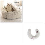 2 In 1 Dog And Cat Bed Pet Winter Bed Round Plush Warm Bed House Soft Long Plush Pets Bed Pet Products EX-STOCK Canada 