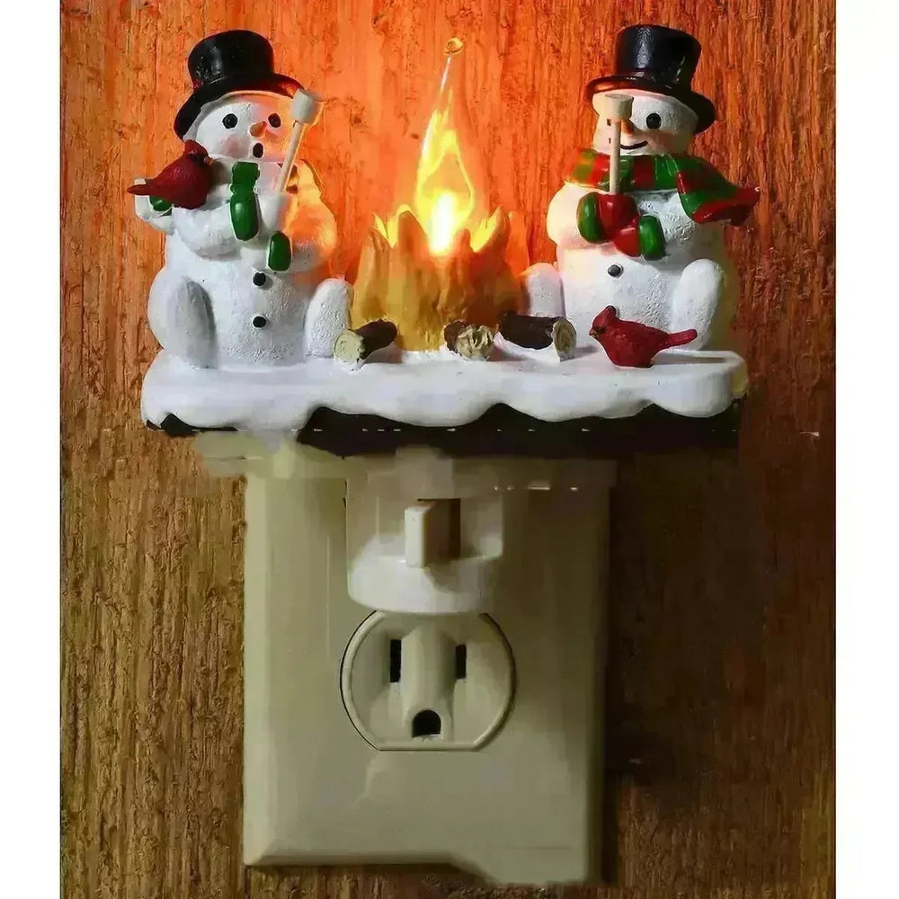 Christmas Snowman And Campfire Night Light Gift for kids - EX-STOCK CANADA