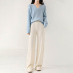 High Waist Casual All-match Knitted Mop Trousers Thickened - EX-STOCK Canada