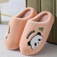 Cute Cartoon Panda Slippers Home Winter Warm Thick-soled Floor Bedroom Slipper Couples House Shoes - EX-STOCK Canada