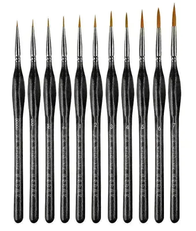 Gouache Oil Painting Watercolor Hand-painted Crochet Pen Paint Brush Miniature and Micro Detail Paint Brush, Triangular Grip Handles Art Brushes For  Acrylic Painting - EX-STOCK CANADA