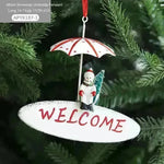 Nordic Iron Christmas Hot Air Balloon Parachute Pendant Creative Decorations Tree Charms Hangings - EX-STOCK CANADA