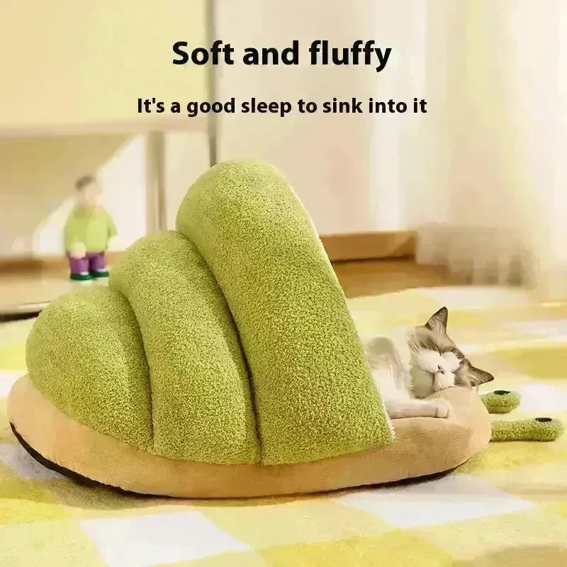 Warm Cat Semi-closed Snail Slippers Nest Pet Products - EX-STOCK CANADA