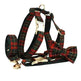 Christmas Pet Collar Plaid With Green Background Dog Rope Leash Suit - EX-STOCK CANADA
