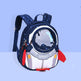 Children's backpack with astronaut design on a light blue background