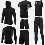 Compression Sport Fitness Workout Gym Outfit 7pcs set for men - EX-STOCK Canada