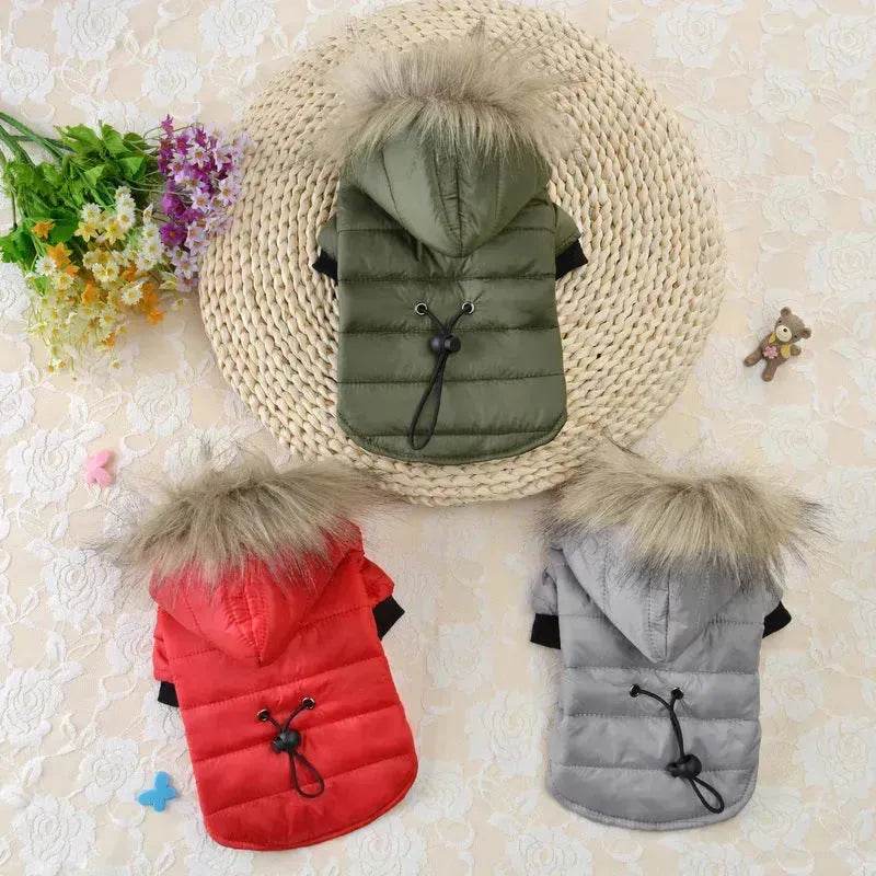 Pet Winter Jacket dog cat autumn warm coat pet hoodies faux fur jacket for pet - EX-STOCK Canada