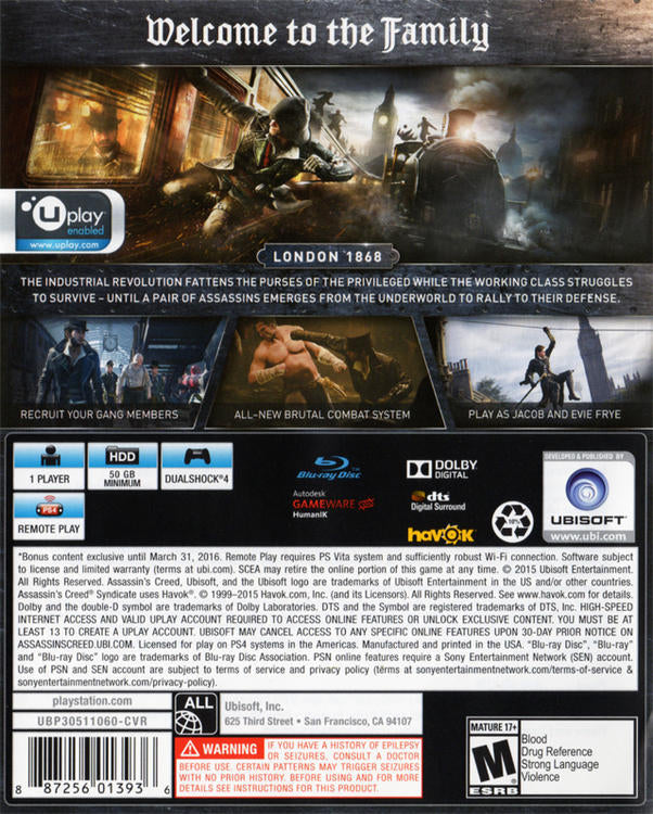 ASSASSIN'S CREED SYNDICATE 