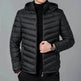 Men's Winter Zip up Hooded Puffer jacket Quilted down coat jacket - EX-STOCK Canada