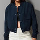 Oversized Fashion Button down Cropped Jacket outwear top for women - EX-STOCK Canada