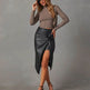 Women's Split Mid-length Hot Girl Hip Leather Wrap Skirt - EX-STOCK Canada