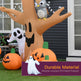 Inflatable Halloween Decoration Haunted Tree With Owl, Ghost, Pumpkins, Blow-Up Outdoor LED Display For Lawn, Garden, Party EX-STOCK Canada 
