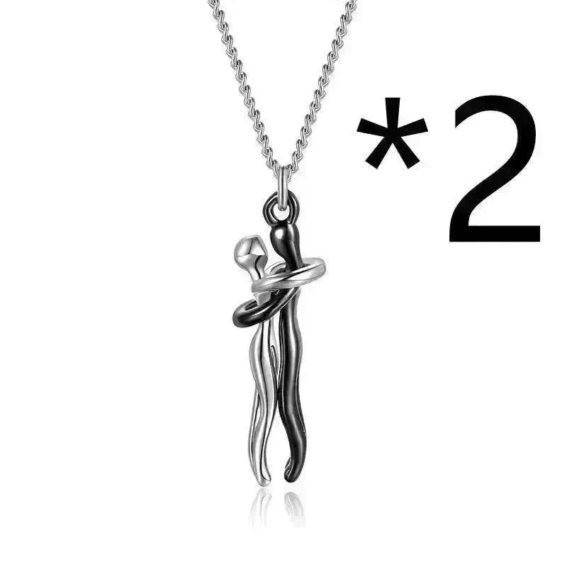 Hot Sale Affectionate Hug Necklace Couples Anniversary Valentine's Day  Gift Fashion Punk Street Style Pendant Necklace - EX-STOCK CANADA
