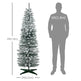 6ft Tall Pencil Artificial Christmas Tree, Holiday Decor With Snow Flocked Branches, Green EX-STOCK Canada 