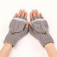 Wool Fingerless Gloves Women's Warm Fashionable Knitted Half Finger Oversleeves - EX-STOCK Canada
