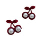Autumn Winter Red Flocking Cherry Sweet Temperament Earrings | EX-STOCK product gallery photo 2