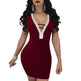 Sexy Slim Ladies Deep V-neck Bodycon Party Dresses Women Summer Sleeveless Hollow Out Backless Package Hip Dress Clubwear - EX-STOCK CANADA