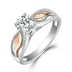 Fashion Electroplated Angel Wings Gold Crystal Women Ring - EX-STOCK CANADA