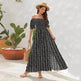 Elegant Off shoulder Spring Summer Maxi dress Slit Chiffon maxi dress for Beach vacation resort travel - EX-STOCK Canada