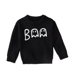 Unisex Cartoon Ghost Embroidered Long-sleeved Sweater Pullover for Boys and girls - EX-STOCK Canada