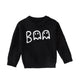 Unisex Cartoon Ghost Embroidered Long-sleeved Sweater Pullover for Boys and girls - EX-STOCK Canada