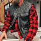Gilet en cuir Upside pour hommes Open Road avec diamants noirs cousus 