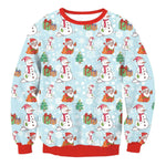 Autumn Winter Fashion Ugly Christmas Sweater Santa Elf Funny Pullover Womens Mens Print Sweaters Tops Clothing - EX-STOCK Canada