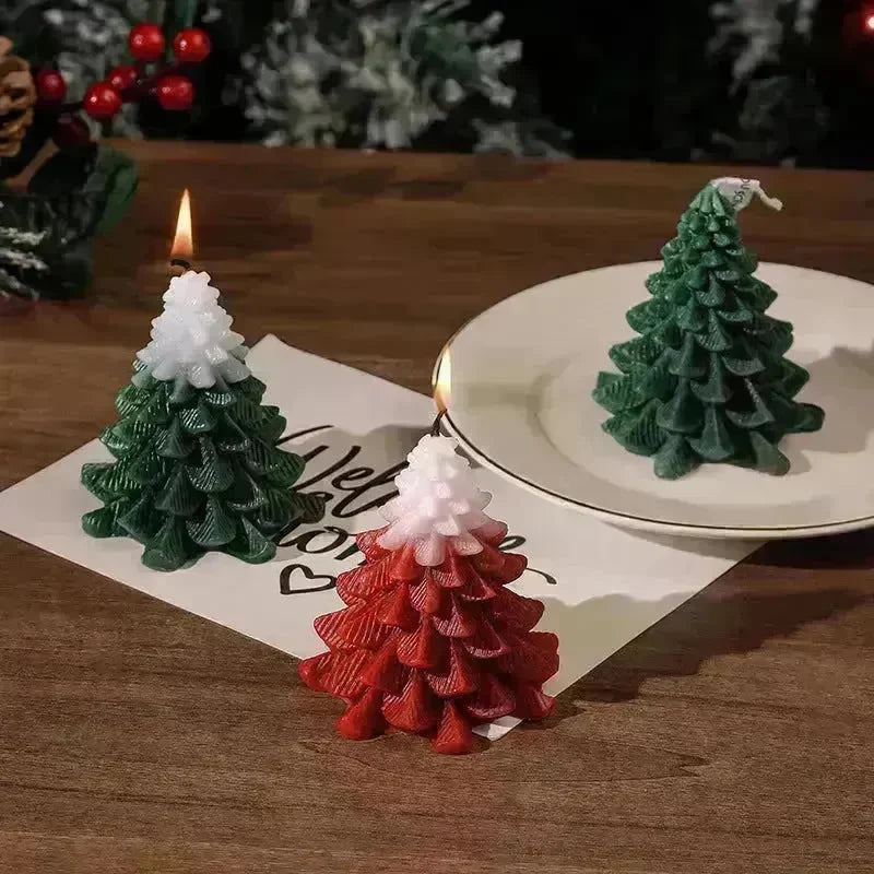 Christmas Tree Silicone Molds For DIY Christmas Creative Atmosphere Decoration Handmade Fragrant Candles - EX-STOCK CANADA