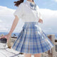 Student Jk Plaid Skirt Preppy Style Mini Pleated Kilt Skirt - EX-STOCK Canada