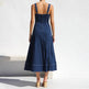 Women Sleeveless Sling Distressed Casual Style Button Denim Long Dress - EX-STOCK Canada