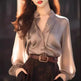 Chic And Beautiful Small Top Gray Blouse Shirt for Women - EX-STOCK CANADA