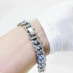 Flat Cuban Link Chain Diamond Bracelet - EX-STOCK CANADA