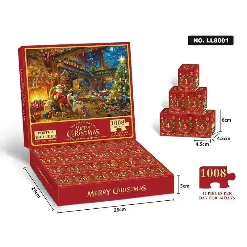 New 24 Boxes Unique Christmas Advent Calendar  2024 Jigsaw Puzzle - EX-STOCK CANADA