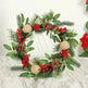 Christmas Wreath Clover Wreath Natural Pine Decorative Christmas Garland with Frost - EX-STOCK CANADA