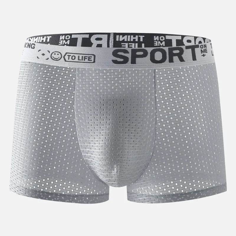 Men's Underwear Mid Waist Mesh Ice Silk Mesh SPORT Boxer Brief - EX-STOCK Canada